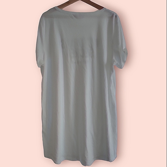 Victoria's Secret White Sleep Shirt Size Medium Chrome Spell Out Long Soft M - Picture 3 of 6